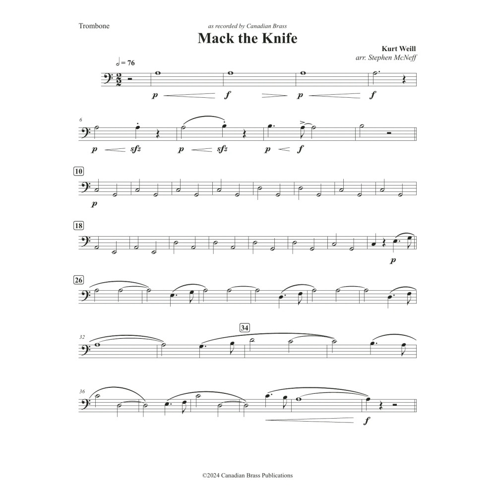Mack The Knife - Trombone