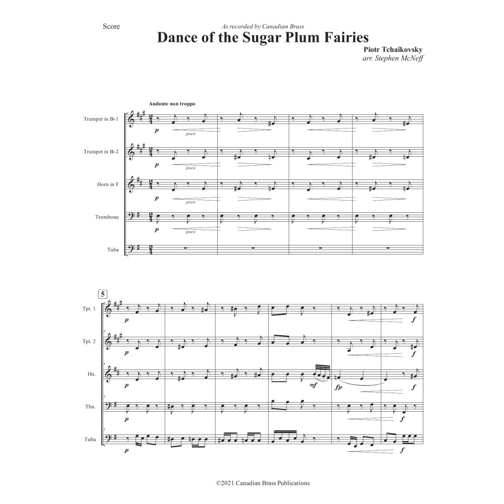 Dance of the Sugar Plum Fairies - Full Score