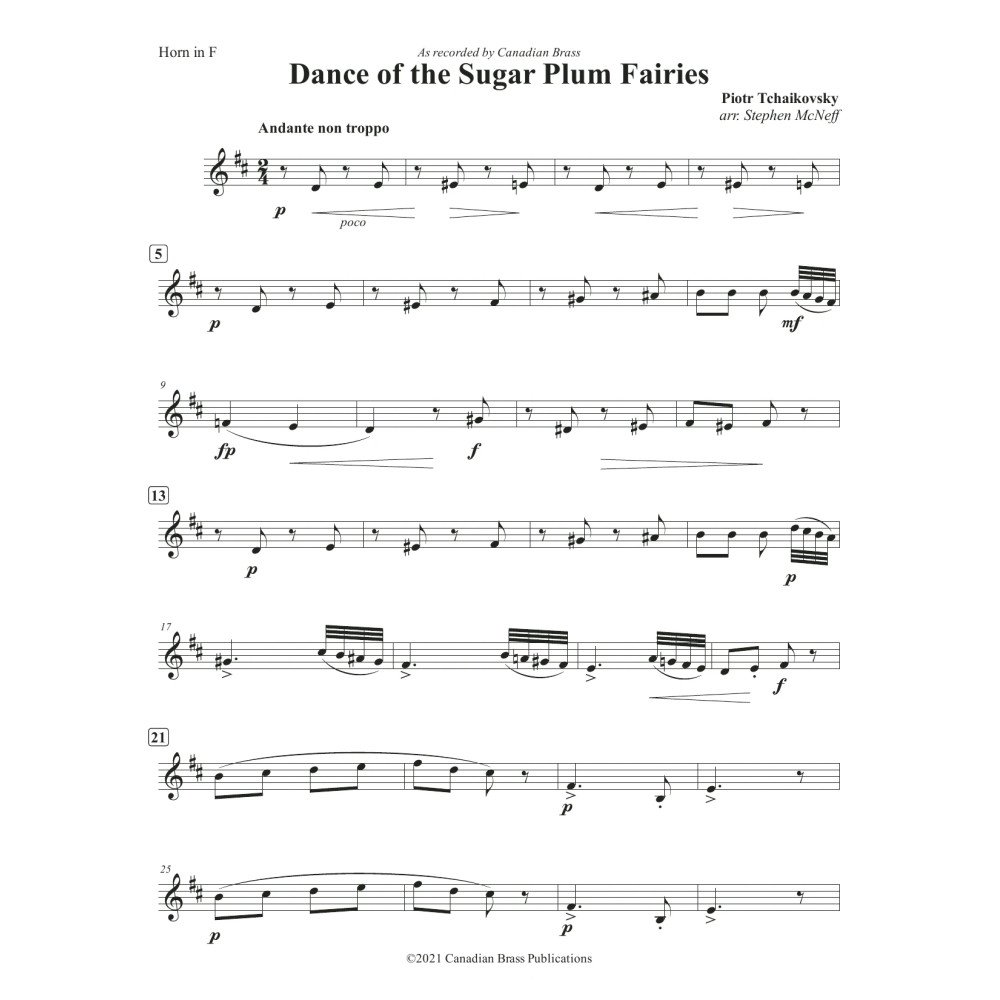 Dance of the Sugar Plum Fairies - F Horn