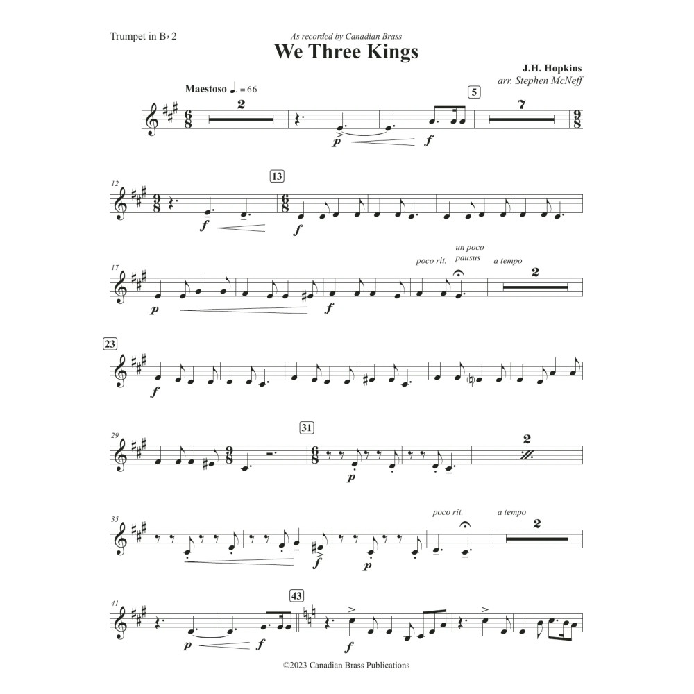 We Three Kings - Bb Trumpet 2