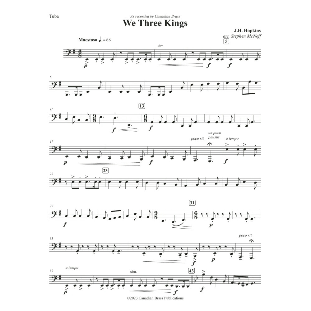 We Three Kings - Tuba