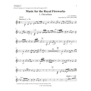 Music for the Royal Fireworks - Bb Trumpet 1