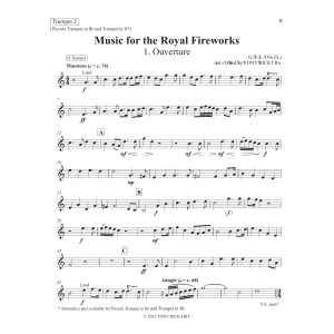 Music for the Royal Fireworks - Bb Trumpet 2