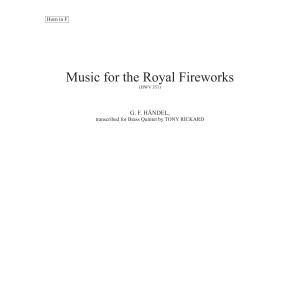 Music for the Royal Fireworks - F Horn