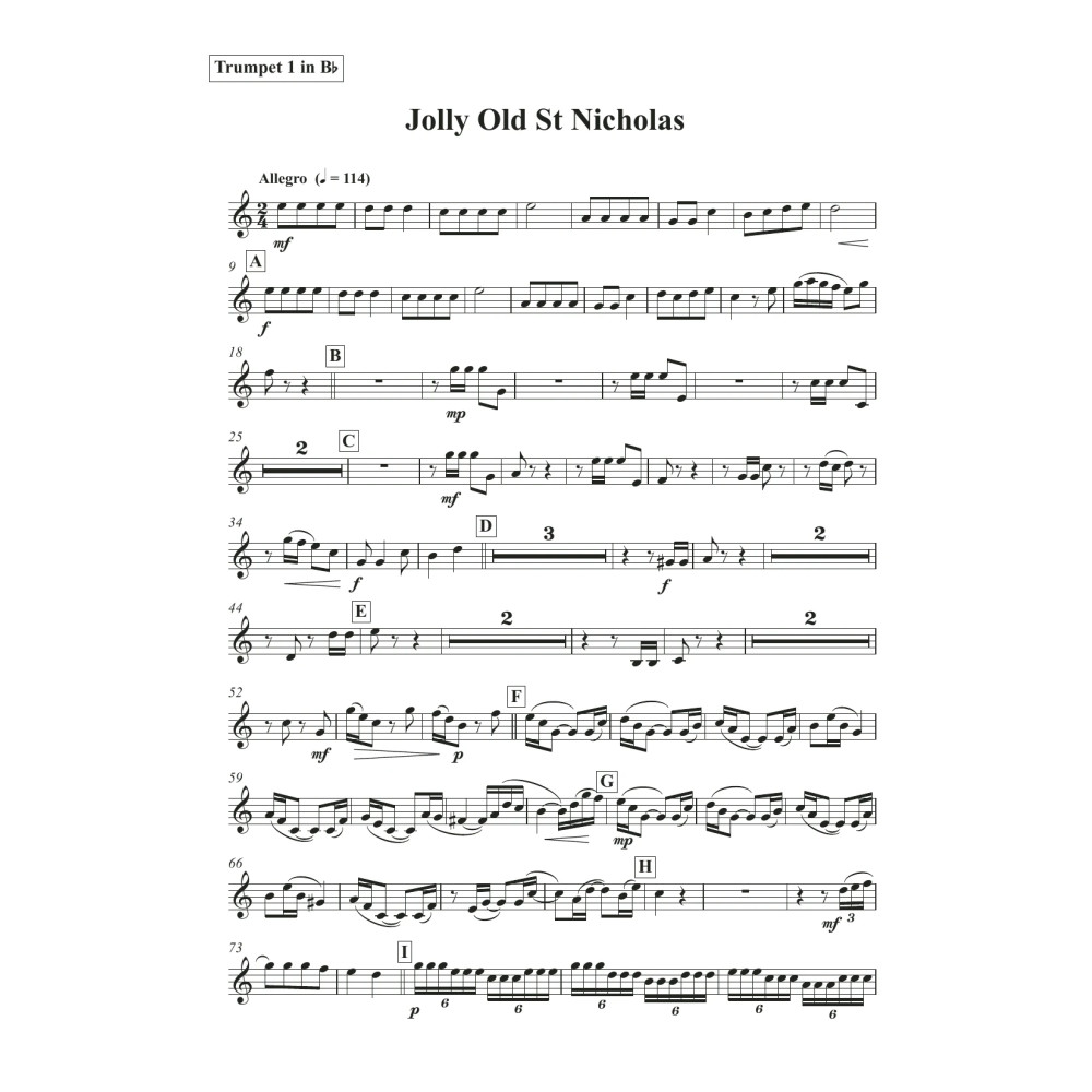 Jolly Old St. Nicholas - Bb Trumpet 1