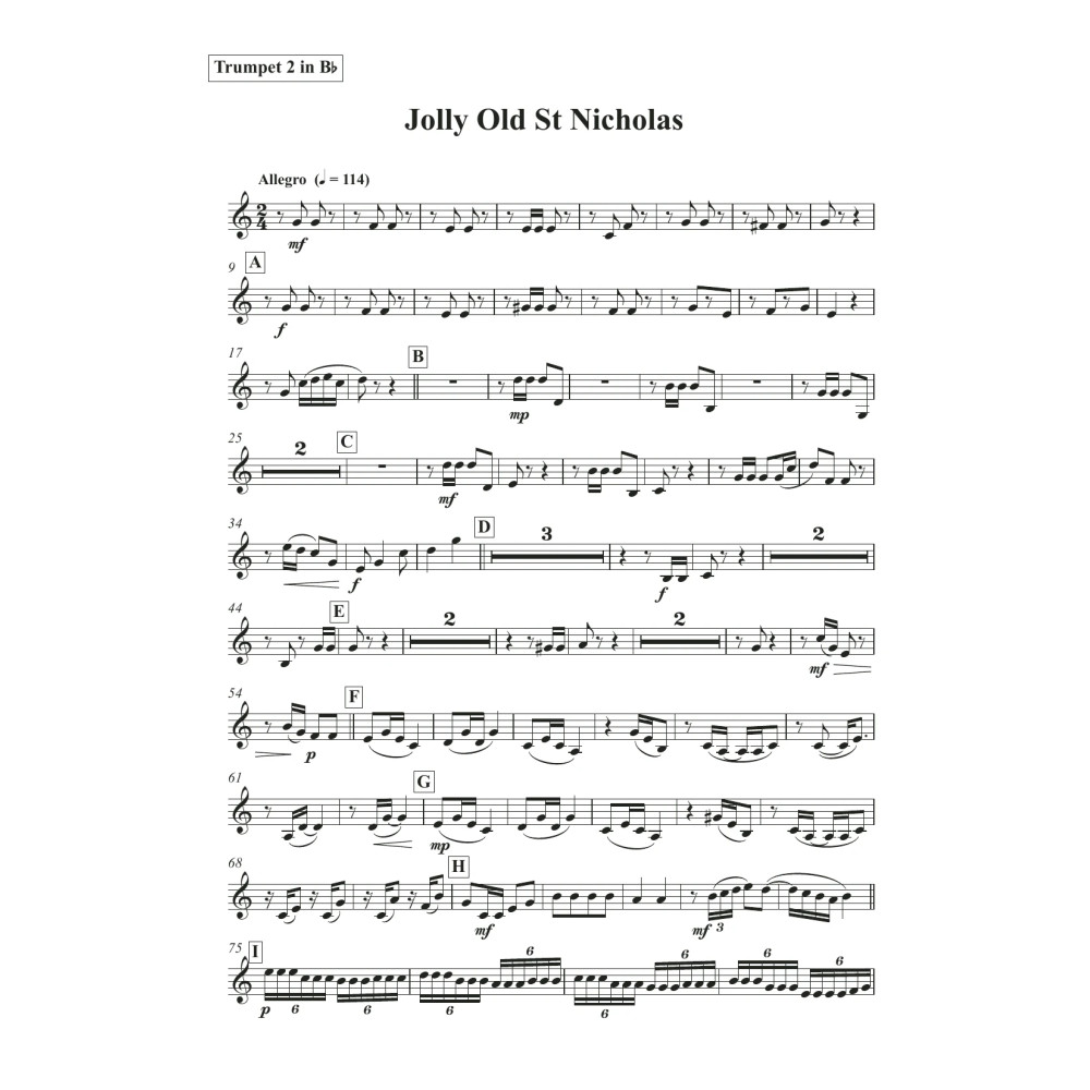 Jolly Old St. Nicholas - Bb Trumpet 2