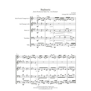 Badinerie (from Orchestral Suite No. 2 in B Minor) - Full Score