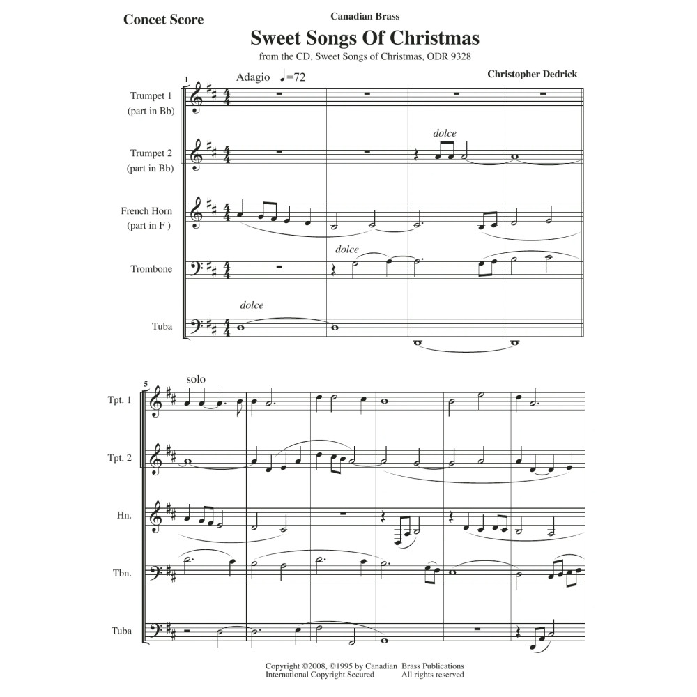 Sweet Songs of Christmas - Full Score