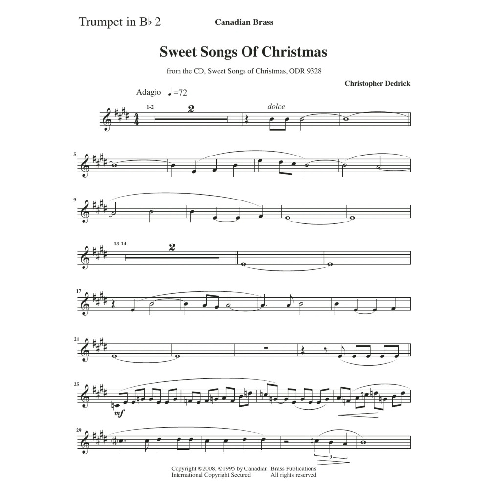 Sweet Songs of Christmas - Bb Trumpet 2