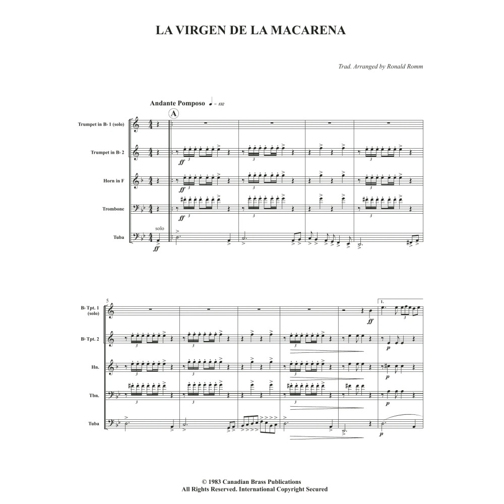 La Virgen De La Macarena - Full Score