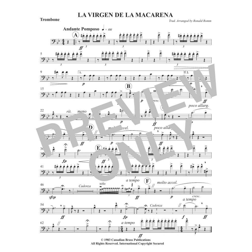 La Virgen De La Macarena - Trombone