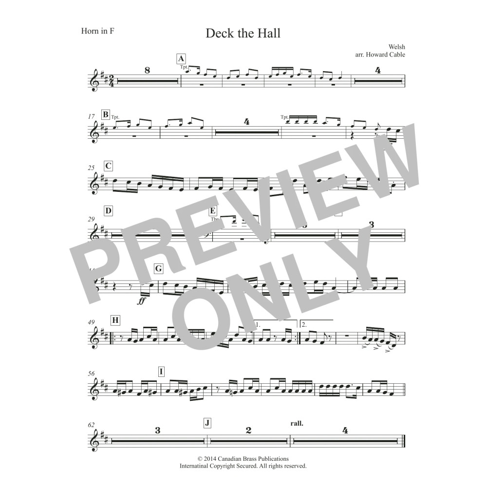 Deck the Hall (with Organ) - F Horn