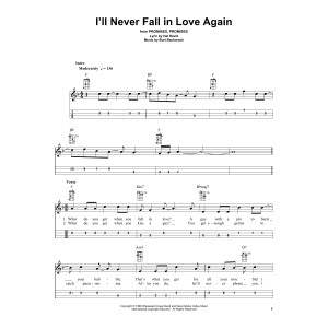 I'll Never Fall In Love Again (from Promises, Promises)(arr. Bobby Westfall)