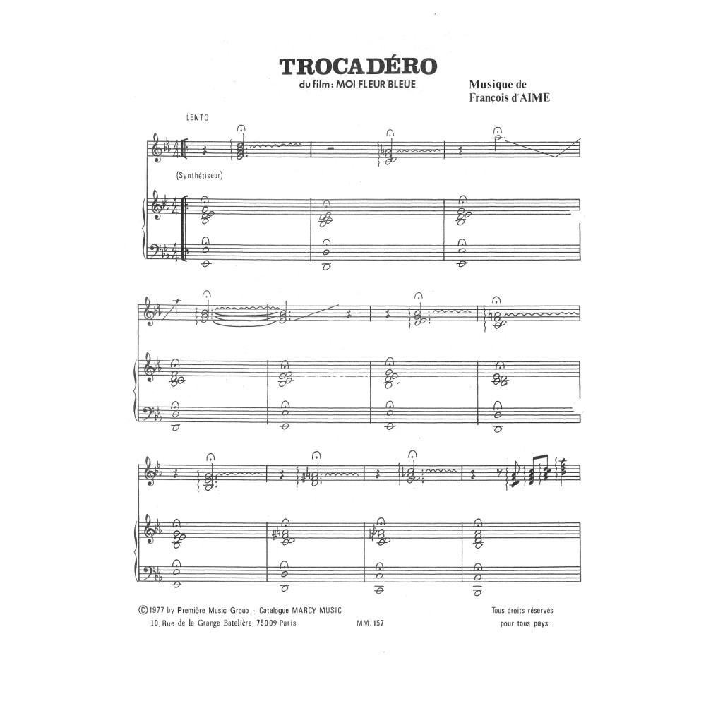 Trocadero (for Synthesizer)