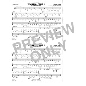 Wicked - Part 1 (arr. Richard L. Saucedo) - Bb Bass Clarinet