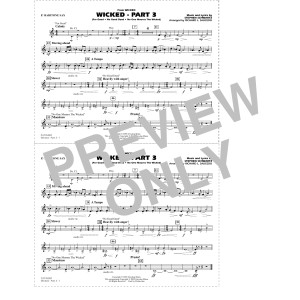 Wicked - Part 3 (arr. Richard L. Saucedo) - Eb Baritone Sax