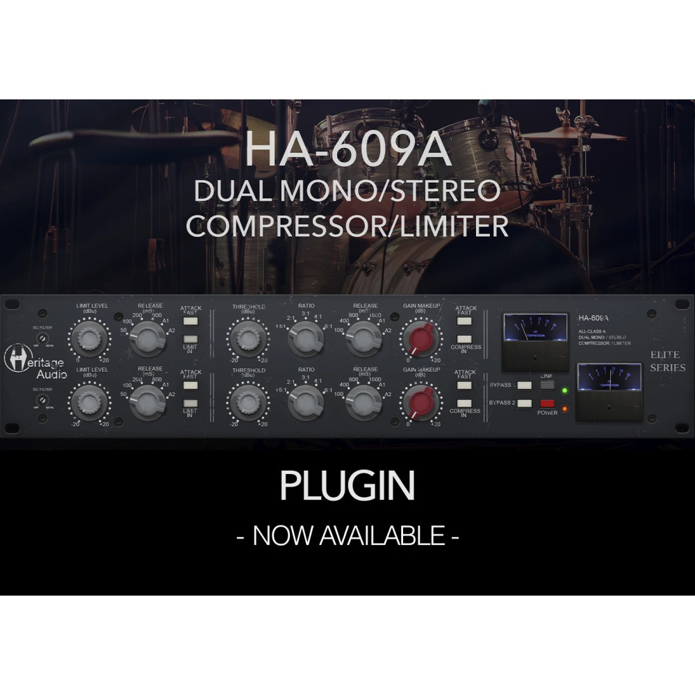 Heritageaudio HA-609A DUAL MONO/STEREO COMPRESSOR/LIMITER