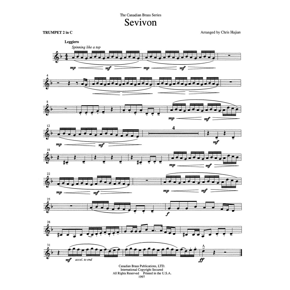Hanukah Trilogy - F Horn