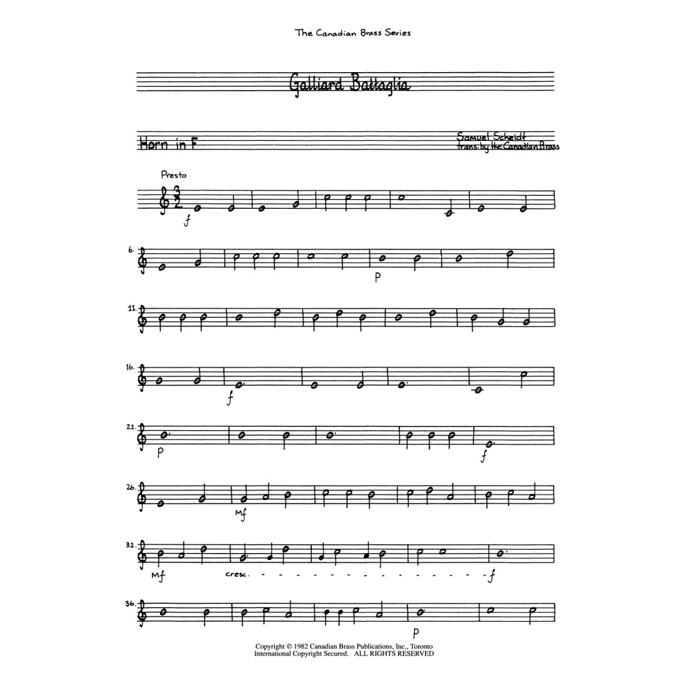 Galliard Battaglia - F Horn