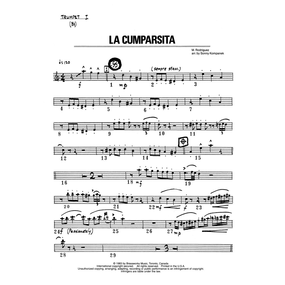 La Cumparsita - Bb Trumpet 1
