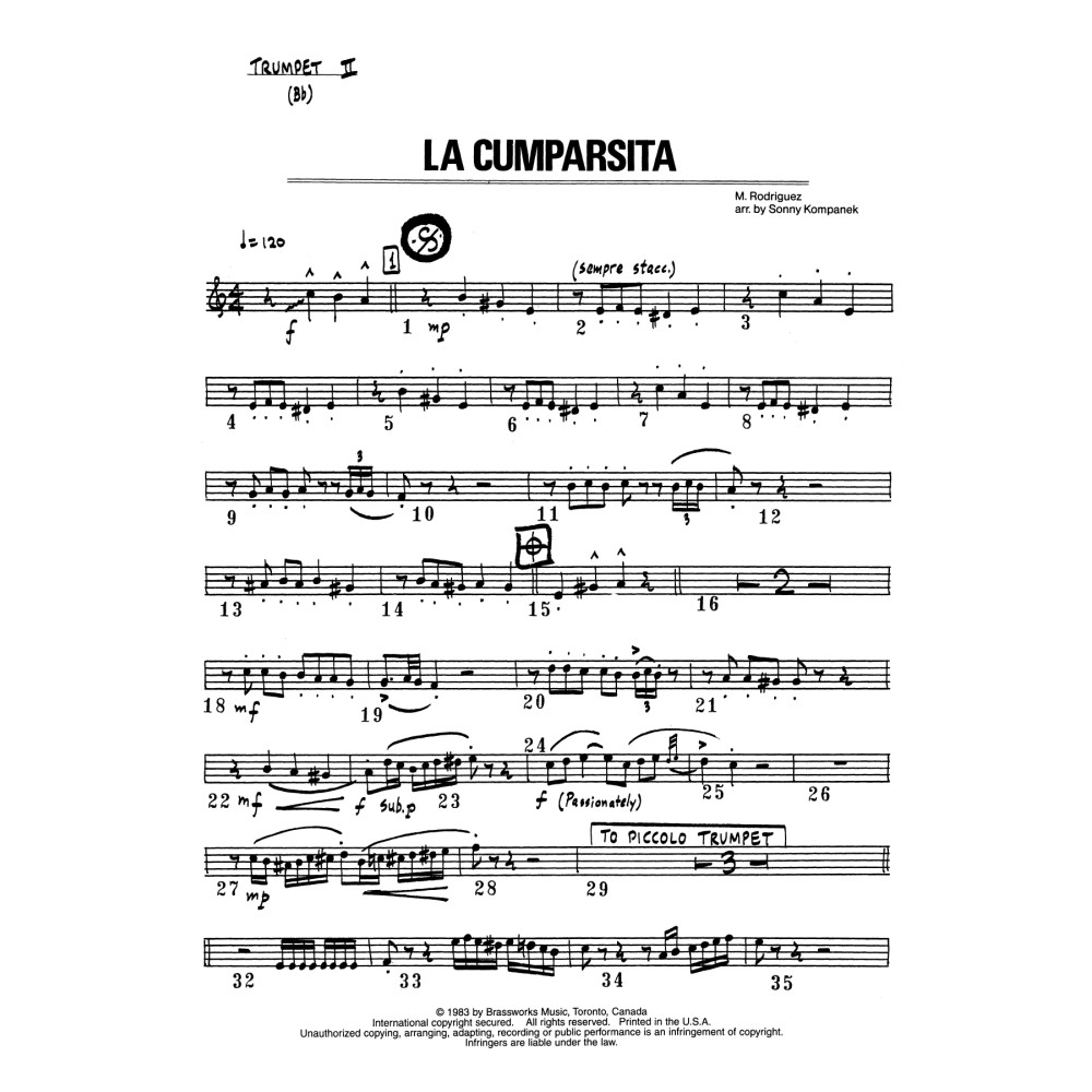 La Cumparsita - Bb Trumpet 2