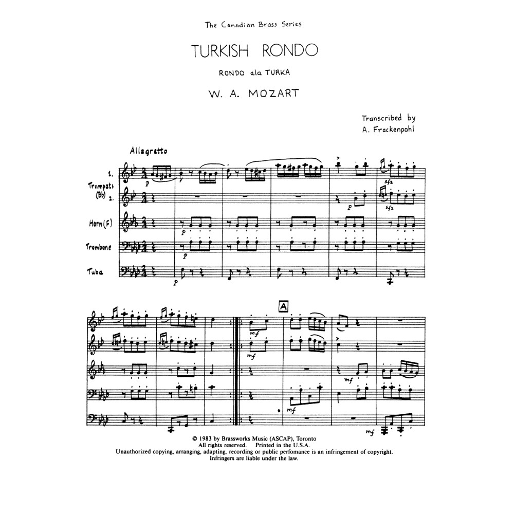 Turkish Rondo - Full Score