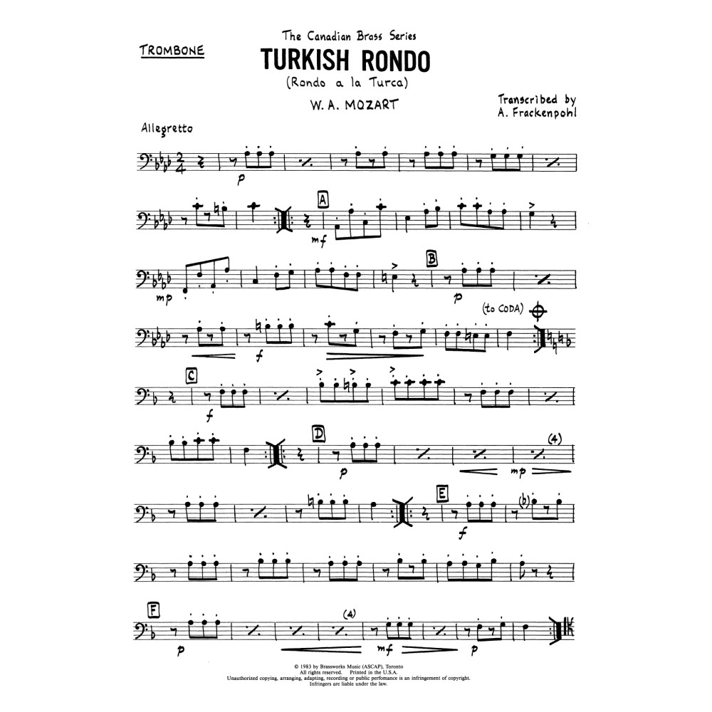 Turkish Rondo - Trombone