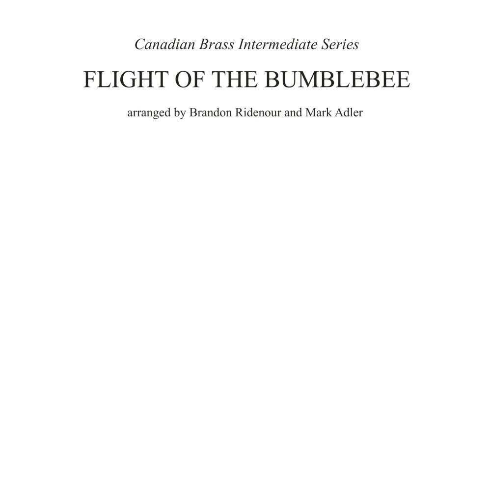 Flight Of The Bumblebee (Intermediate) - Full Score