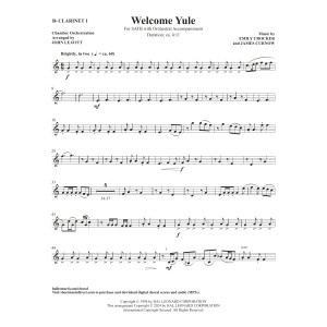 Welcome Yule (New Edition) - Bb Clarinet 1