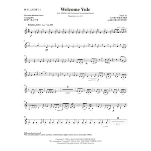 Welcome Yule (New Edition) - Bb Clarinet 2