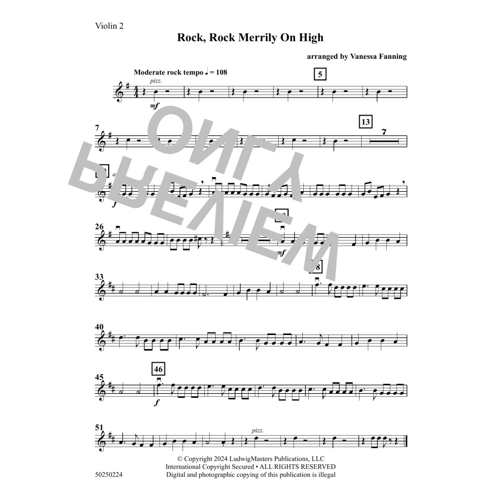Rock, Rock Merrily on High - Violin 2