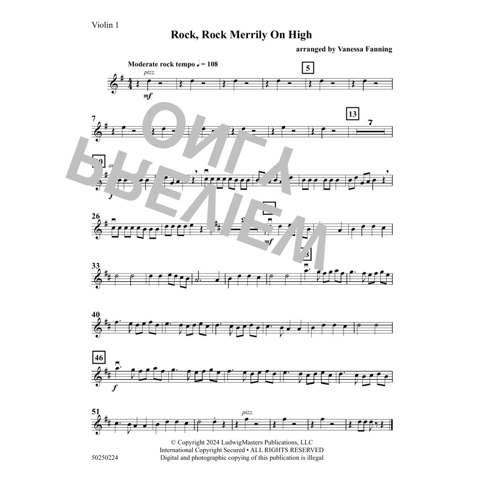 Rock, Rock Merrily on High - Violin 1