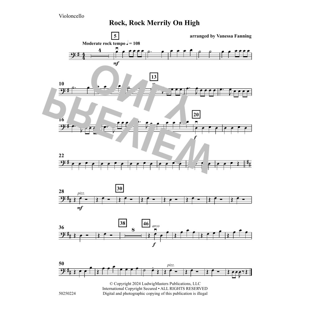 Rock, Rock Merrily on High - Cello