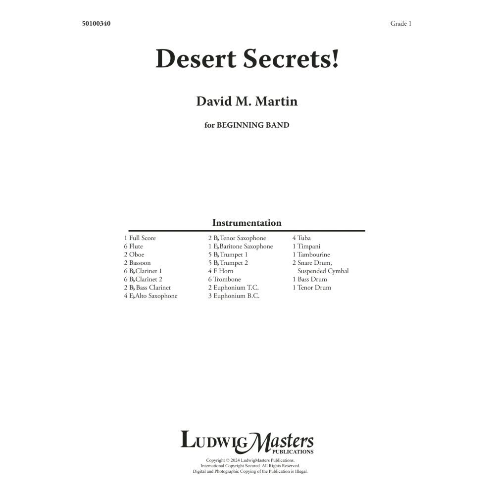Desert Secrets! - Full Score