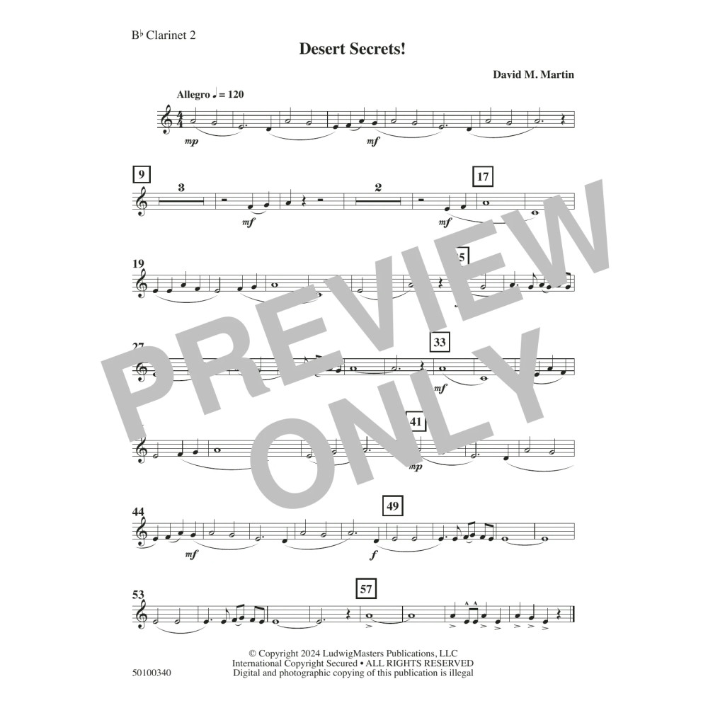 Desert Secrets! - Clarinet 2
