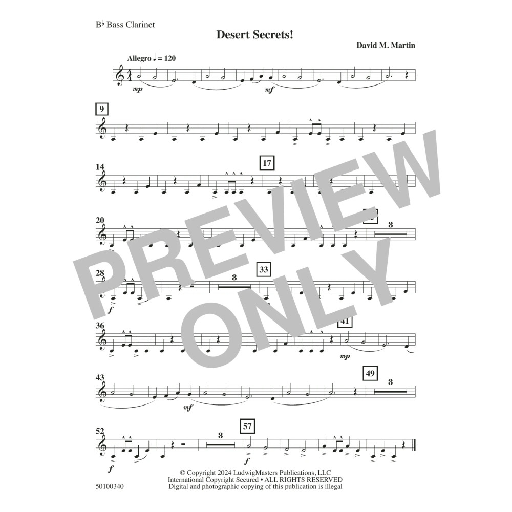 Desert Secrets! - Bass Clarinet
