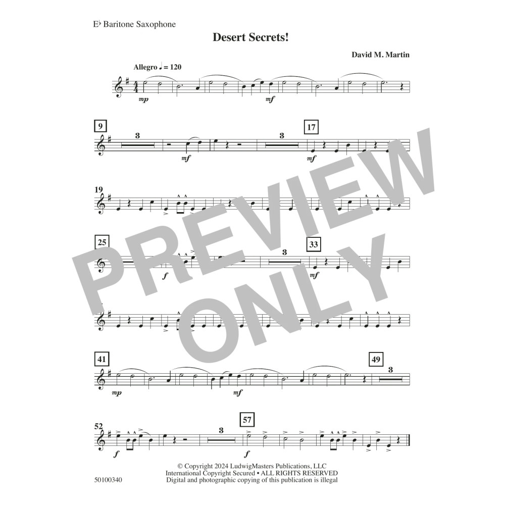 Desert Secrets! - Baritone Saxophone