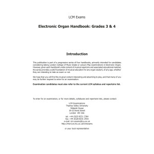 Organ Handbook Grades 3-4 to 2017