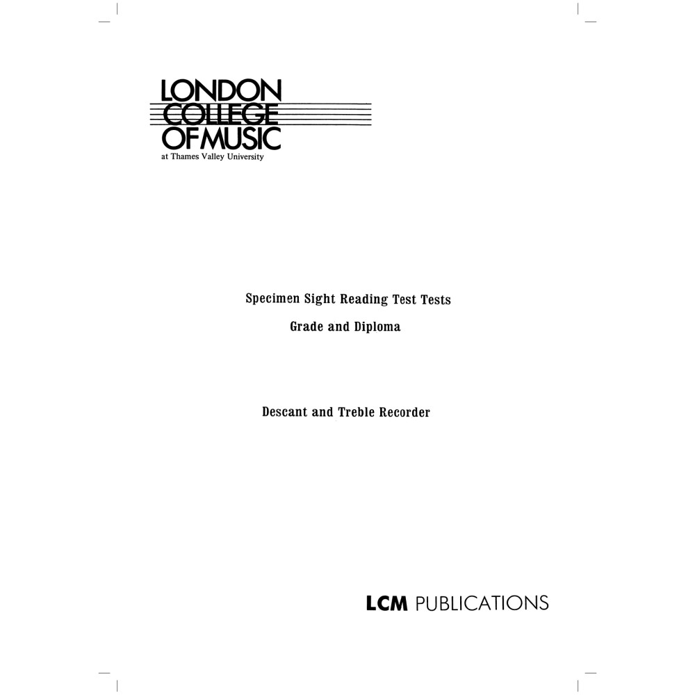 Recorder Specimen Sight Reading