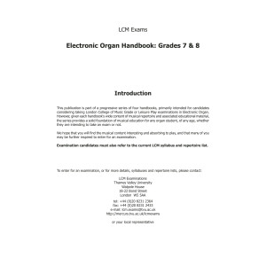 Organ Handbook Grades 7-8 to 2017