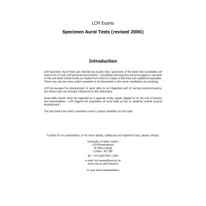LCM Aural Handbook
