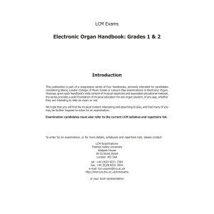 Organ Handbook Grades 1-2 to 2017