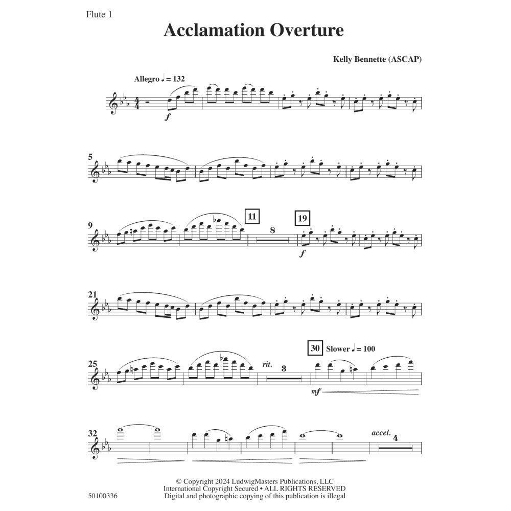 Acclamation Overture - Flute 1
