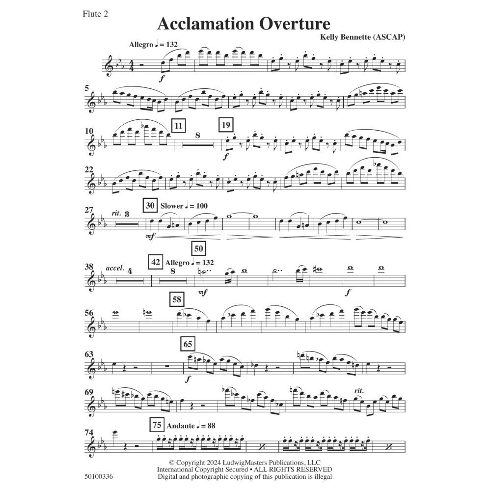 Acclamation Overture - Flute 2