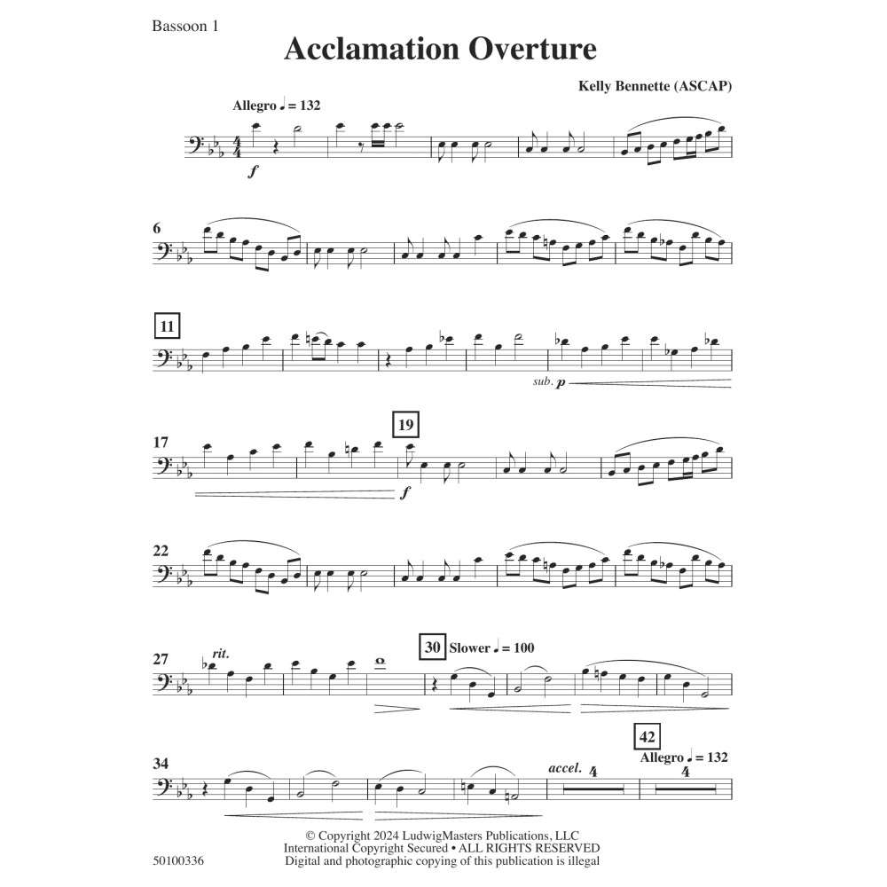 Acclamation Overture - Bassoon 1