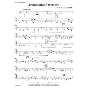 Acclamation Overture - Bass Clarinet