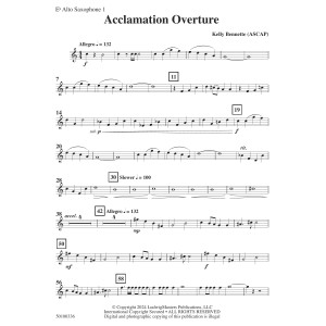 Acclamation Overture - Alto Saxophone 1