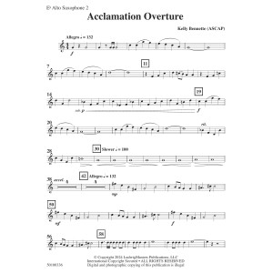 Acclamation Overture - Alto Saxophone 2