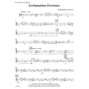 Acclamation Overture - Baritone Saxophone