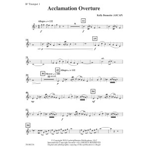 Acclamation Overture - Trumpet 1